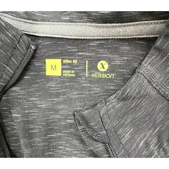 Xersion active wear zip up slim fit gray jacket Medium - Picture 7 of 8